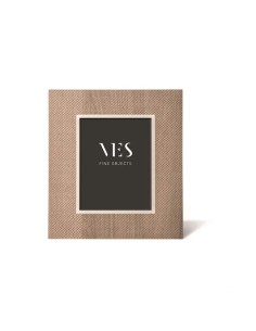 VES -  Portafoto in legno modello Netting Taupe (mis. int. 10x15)