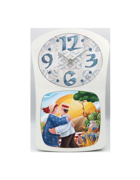 Quadri&Quadri - Orologio da parete "Terra dei Priciosi" 26x43 cm