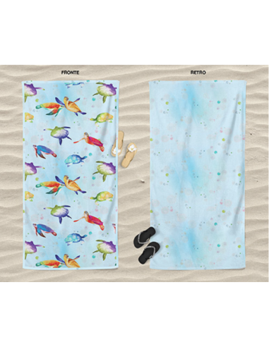 Daunex - Telo da mare COMPACT DRY "TESTUGGINI" 100x170 cm