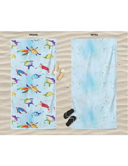 Daunex - Telo da mare COMPACT DRY "TESTUGGINI" 100x170 cm