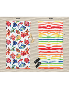 Daunex - Telo da mare COMPACT DRY "POISSONS" 100x170 cm