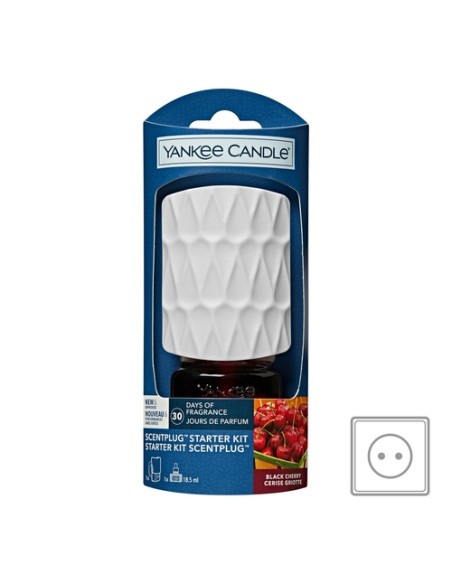 Yankee Candle - Kit Base Scent Plug Organic Pattern Black Cherry