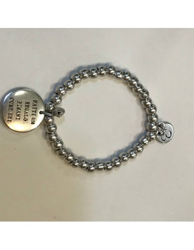 Bracciale elastico Pensiero Felice New 'Fatti un regalo Rimani come sei'