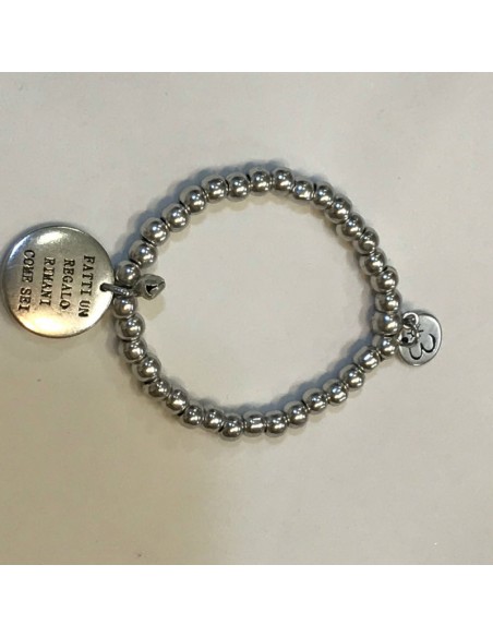 Bracciale elastico Pensiero Felice New 'Fatti un regalo Rimani come sei'