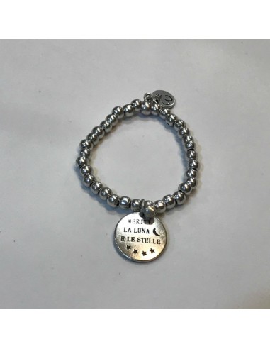 Bracciale elastico Pensiero Felice 'Meriti la Luna e le Stelle'
