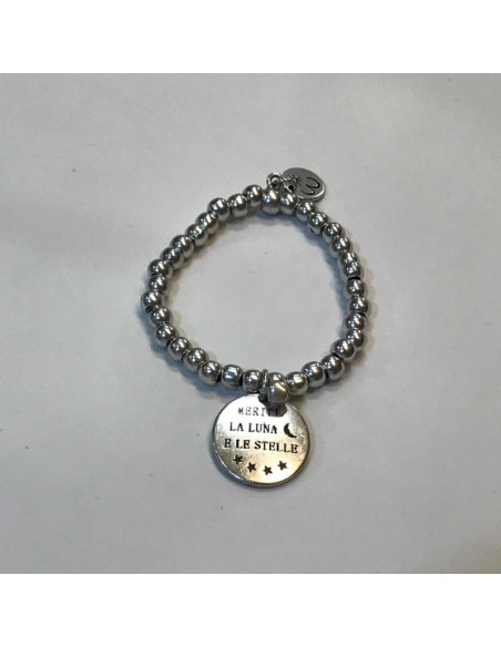 Bracciale elastico Pensiero Felice 'Meriti la Luna e le Stelle'