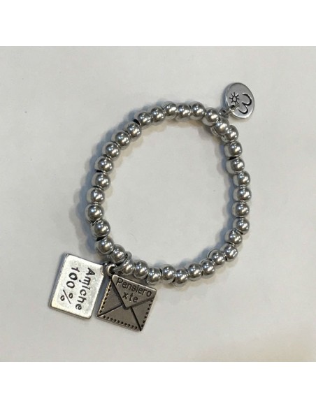 Bracciale elasticizzato Pensiero x te 'Amiche 100%'