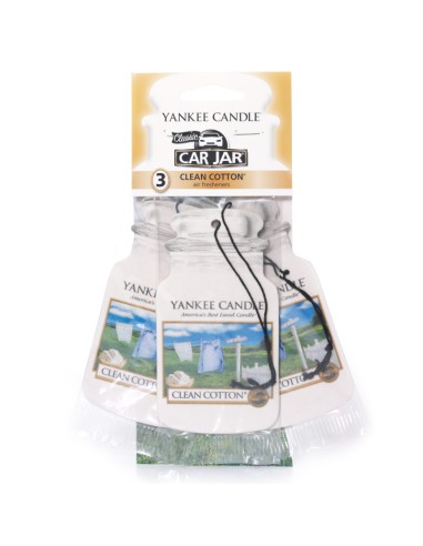 Yankee Candle - Car Jar® bonus x 3 Clean Cotton®