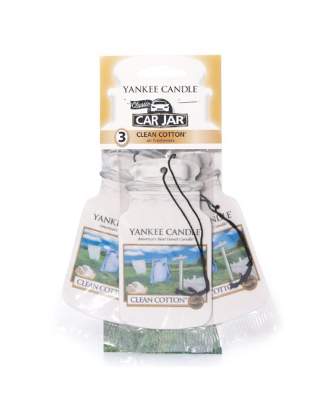Yankee Candle - Car Jar® bonus x 3 Clean Cotton®