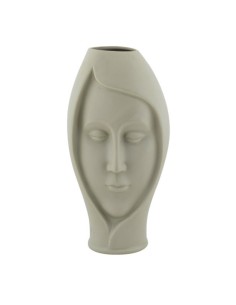 Vaso volto in porcellana Tortora h cm 37,5