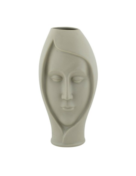Vaso volto in porcellana Tortora h cm 37,5