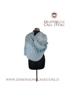 Stola, con ricami, colore azzurro polvere
