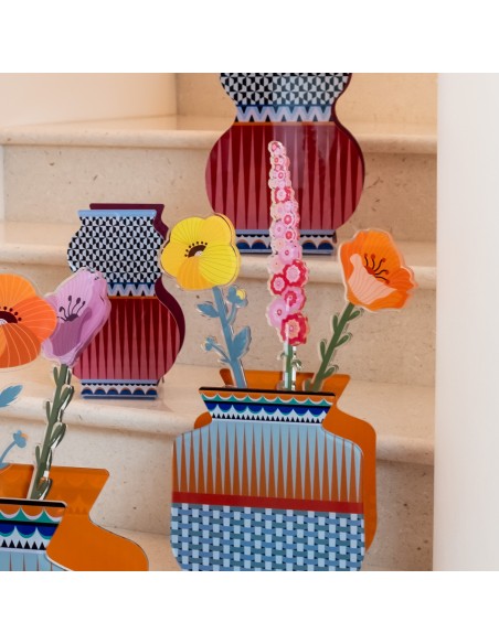 Vesta Home - Fiore Petunia Piccolo Kit 6 Pz Funny Flowers·arancione·10,5 X 44 H Th. 5 Mm