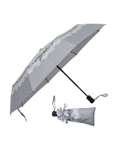 Mathilde M - Ombrello pieghevole decorato pizzo ø 97 x 56 cm (aperto) - dim. ø 5 x 28,5 cm (chiuso)