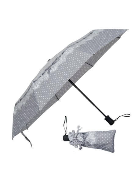 Mathilde M - Ombrello pieghevole decorato pizzo ø 97 x 56 cm (aperto) - dim. ø 5 x 28,5 cm (chiuso)