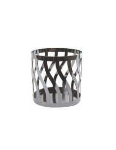 Yankee Candle - Porta sfere profumate/porta candela pillar piccolo Curve gun metal