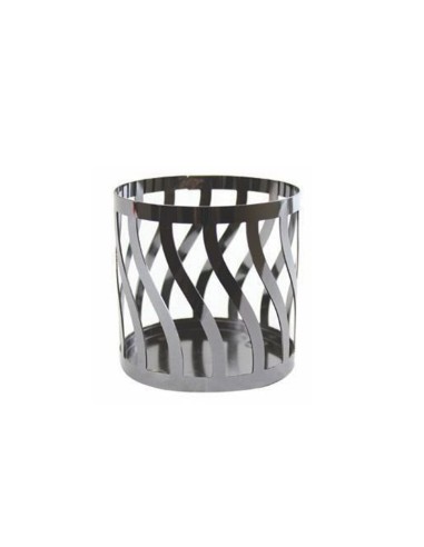 Yankee Candle - Porta sfere profumate/porta candela pillar piccolo Curve gun metal
