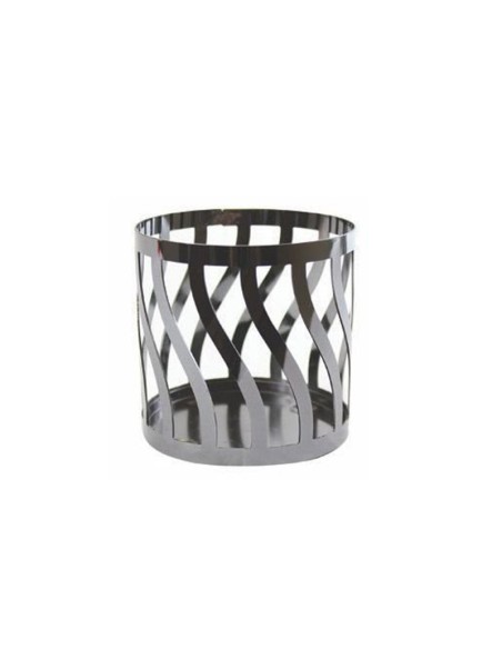 Yankee Candle - Porta sfere profumate/porta candela pillar piccolo Curve gun metal