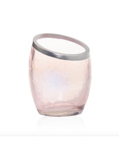 Yankee Candle - Porta candela rosa Pearlescent Crackle