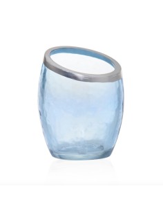 Yankee Candle - Porta candela azzurro Pearlescent Crackle