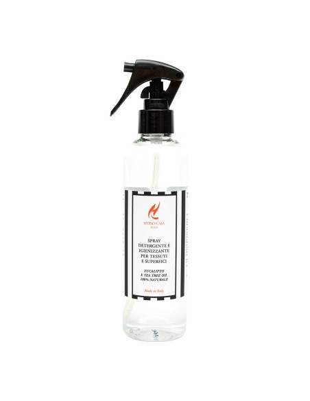 HYPNO - Igenizzanti Spray detergente e igienizzante per tessuti e superfici 250 mlcon olii essenziali di eucalipto e tea tree oi