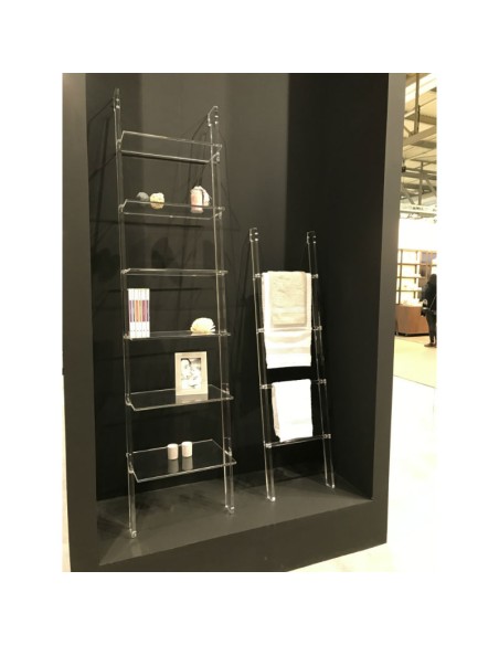 Vesta Home - Way Up Large Libreria 6 Ripiani·trasparente·48 X 33,5 X 200 H Cm Shleves: 48 X 28 H Th. Structure 15 Mm Th. Shelves
