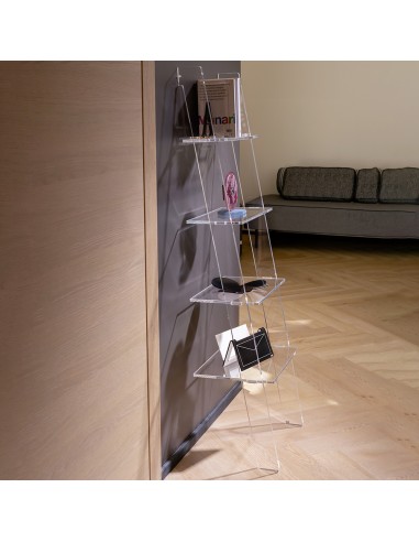 Vesta Home - Way Up Medium Libreria 4 Ripiani·trasparente·43 X 31,5 X 150 H Cm Shelves: 43 X 28 H Th. Structure 15 Mm Th. Shelve