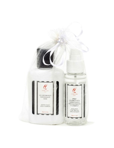 HYPNO - Igenizzanti Kit da viaggio con Gel detergente igienizzante 100 ml e spray detergente igienizzante
per mascherine e super