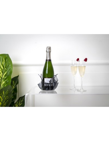 iPLEX - Vaso linea Drappeggi in plexiglass fumè Trasparente drappeggiato a mano Made in Italy - arredamento casa ufficio studio 