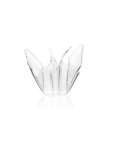 iPLEX - Vaso linea Drappeggi in plexiglass Trasparente drappeggiato a mano Made in Italy - arredamento casa ufficio studio fiori