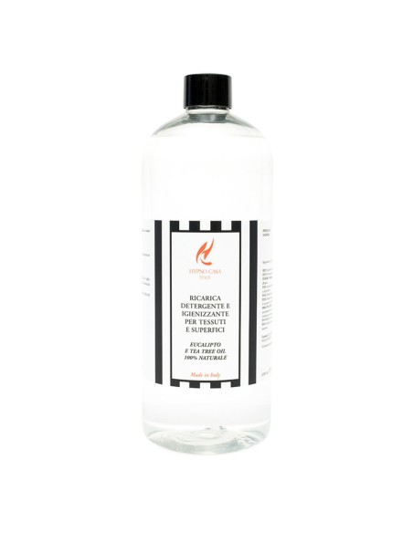 HYPNO - Igenizzanti Ricarica detergente e igienizzante per tessuti e superfici 1000 ml
con olii essenziali di eucalipto e tea tr