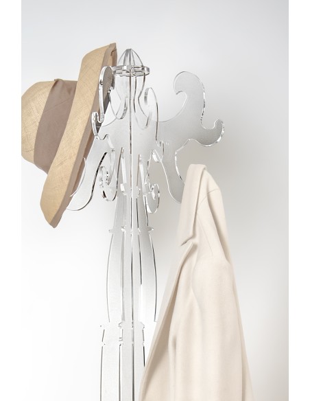 iPLEX - Thonet Appendiabiti design inizio secolo XX in plexiglass Trasparente. Made in Italy - Trasparente/Trasparente - 56x173x