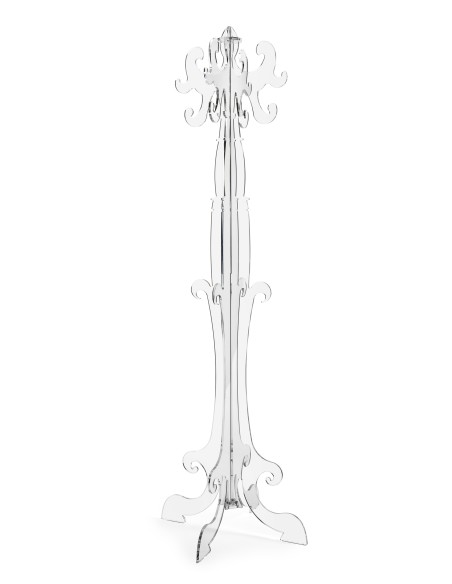 iPLEX - Thonet Appendiabiti design inizio secolo XX in plexiglass Trasparente. Made in Italy - Trasparente/Trasparente - 56x173x