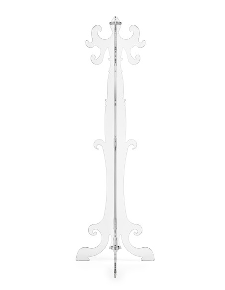 iPLEX - Thonet Appendiabiti design inizio secolo XX in plexiglass Trasparente. Made in Italy - Trasparente/Trasparente - 56x173x
