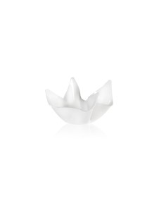 iPLEX - Vaso linea Drappeggi in plexiglass bianco pieno drappeggiato a mano Made in Italy - arredamento casa ufficio studio sott 2