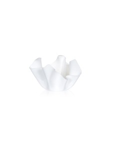 iPLEX - Vaso linea Drappeggi in plexiglass bianco pieno drappeggiato a mano Made in Italy - arredamento casa ufficio studio sott