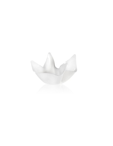 iPLEX - Vaso linea Drappeggi in plexiglass bianco pieno drappeggiato a mano Made in Italy - arredamento casa ufficio studio sott
