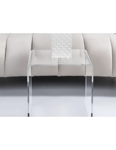 iPLEX - Tavolino design anni '80 in plexiglass tagliato a laser Trasparente Made in Italy - arredamento casa salotto studio uffi