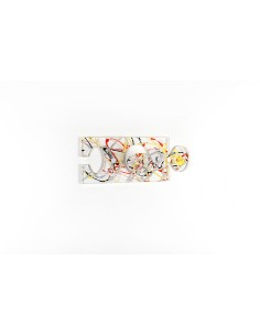 iPLEX - Puzzle Appendino da parete componibile in plexiglass Trasparente, schizzo artistico colorato,. - arredamento casa ingres