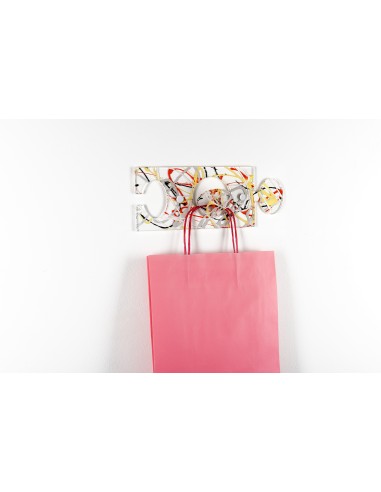 iPLEX - Puzzle Appendino da parete componibile in plexiglass Trasparente, schizzo artistico colorato,. - arredamento casa ingres