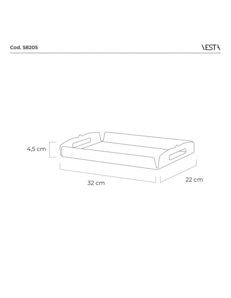 Vesta Home - Vassoio Piccolo - Natale 2025·casetta·32 X 22 X 4,5 H Th. 4 Mm