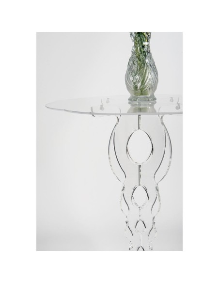 iPLEX - Tavolino da caffè stile Arabesco in plexiglass Trasparente tagliata al laser. - comodino tavolo outdoor Made in Italy - 