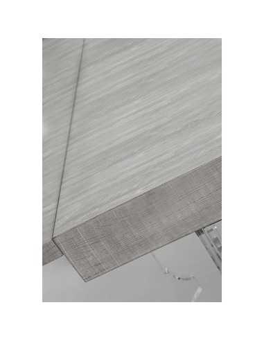 iPLEX Design - Maulabile Habitat Grigio Atrium Tavolo estensibile in plexiglass e legno - Trasparente/GREY - 155/ - 155/ - 155x7
