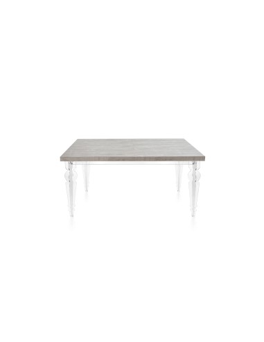 iPLEX Design - Maulabile Habitat Grigio Atrium Tavolo estensibile in plexiglass e legno - Trasparente/GREY - 155/ - 155/ - 155x7