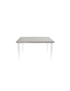 iPLEX Design - Maulabile Habitat Grigio Atrium Tavolo estensibile in plexiglass e legno - Trasparente/GREY - 155/ - 155/ - 155x7