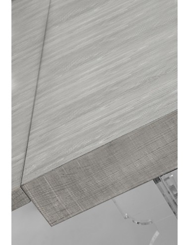 iPLEX Design - Maulabile Habitat Grigio Atrium Tavolo estensibile in plexiglass e legno - Trasparente/GREY - 155/ - 155/ - 155x7