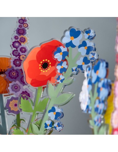 Vesta Home - Fiore Nontiscordardime Grande Kit 6 Pz Funny Flowers·azzurro·10 X 57 H Th. 5 Mm