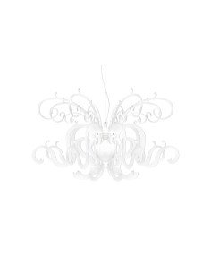 iPLEX - Super Gorgon Lampadario a sospensione in plexiglass bisabbiato bianco - arredo casa salotto sala ricevimenti - 150x87x15