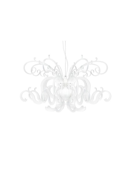 iPLEX - Super Gorgon Lampadario a sospensione in plexiglass bisabbiato bianco - arredo casa salotto sala ricevimenti - 150x87x15