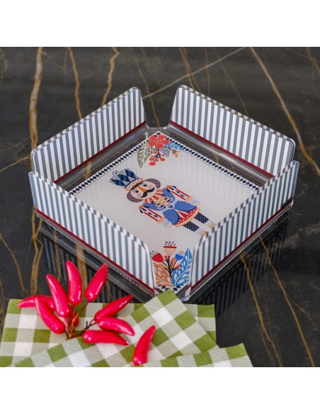 Vesta Home - Portatovaglioli Medio Natale 2025·schiaccianoci·18,5 X 18,5 X 9,5 H Th. 4 Mm